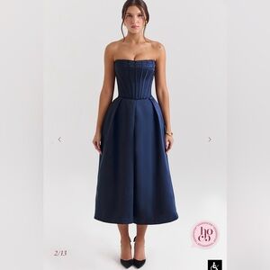 House of CB Midnight Blue Strapless Dress